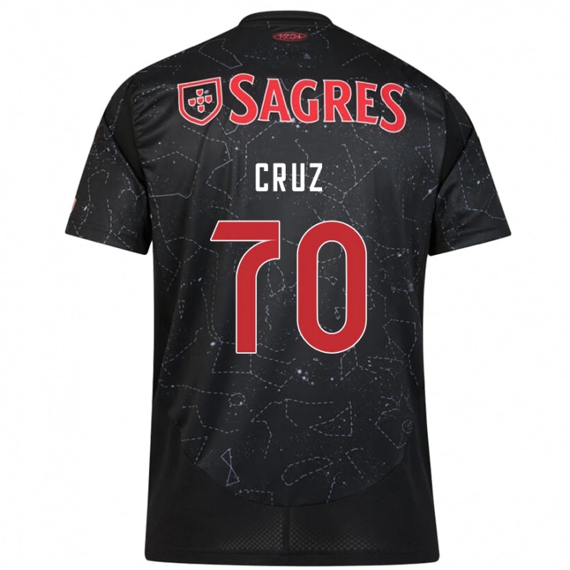 Danxen Kvinder Filipe Cruz #70 Sort Rød Udebane Spillertrøjer 2024/25 Trøje T-Shirt