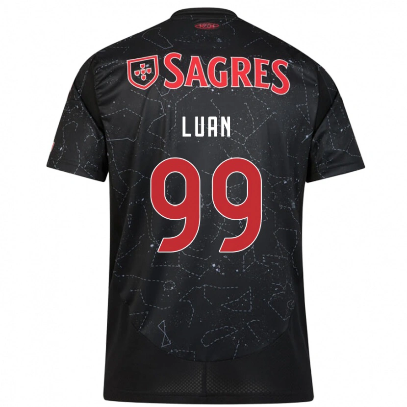 Danxen Kvinder Luan #99 Sort Rød Udebane Spillertrøjer 2024/25 Trøje T-Shirt