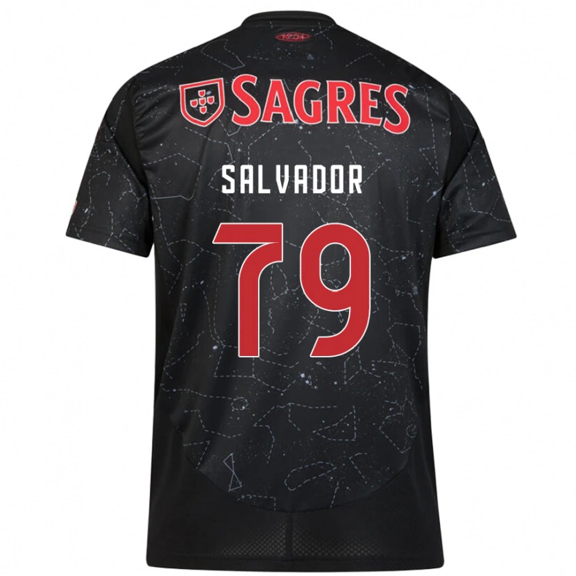 Danxen Kvinder Marta Salvador #79 Sort Rød Udebane Spillertrøjer 2024/25 Trøje T-Shirt