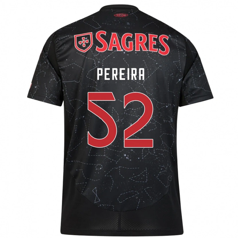 Danxen Kvinder Henrique Pereira #52 Sort Rød Udebane Spillertrøjer 2024/25 Trøje T-Shirt