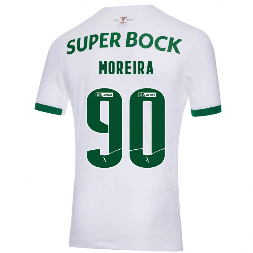 Danxen Kvinder Afonso Moreira #90 Hvid Grøn Udebane Spillertrøjer 2024/25 Trøje T-Shirt
