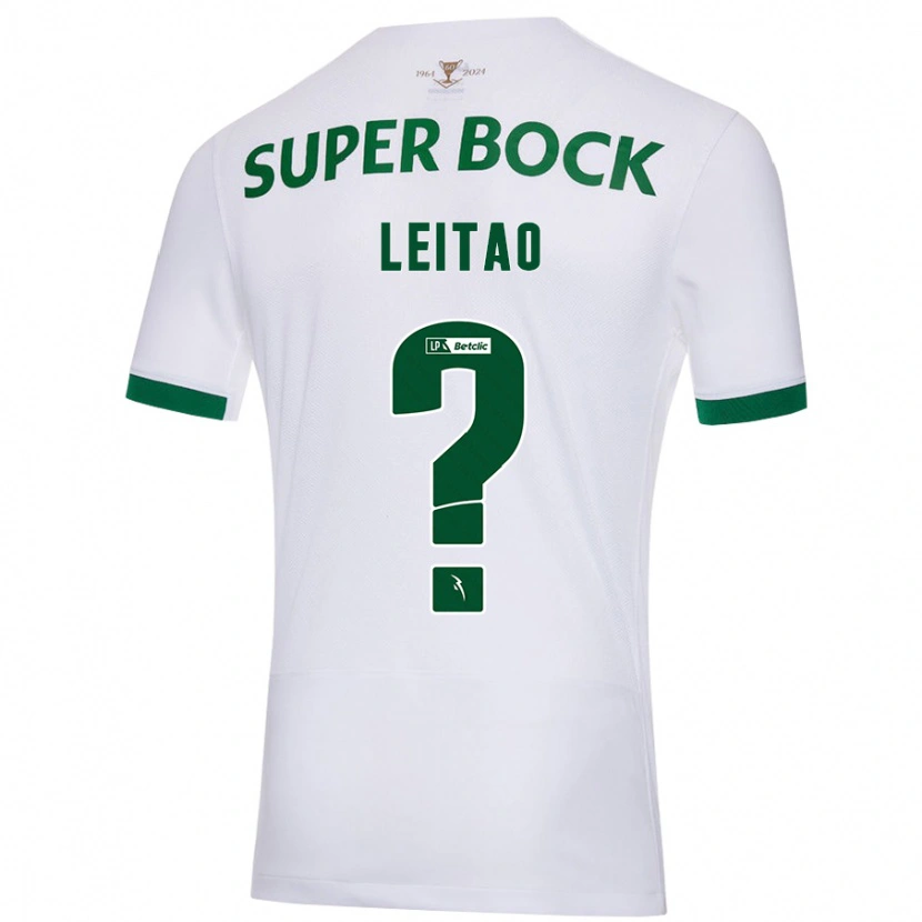 Danxen Kvinder Tiago Leitão #0 Hvid Grøn Udebane Spillertrøjer 2024/25 Trøje T-Shirt