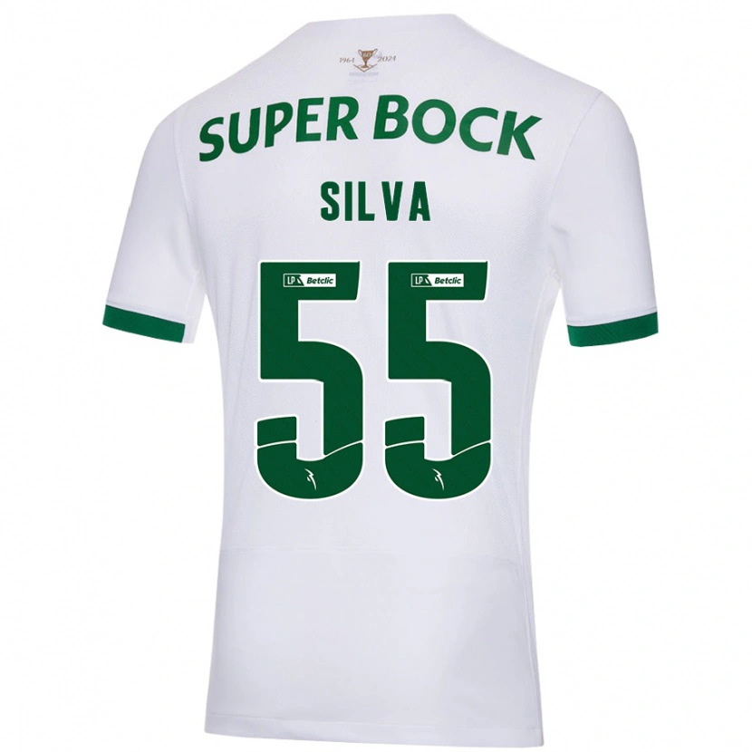 Danxen Kvinder José Silva #55 Hvid Grøn Udebane Spillertrøjer 2024/25 Trøje T-Shirt