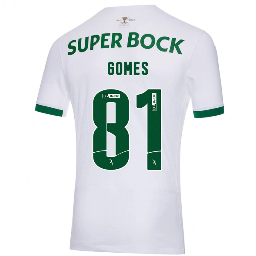 Danxen Kvinder Salvador Gomes #81 Hvid Grøn Udebane Spillertrøjer 2024/25 Trøje T-Shirt