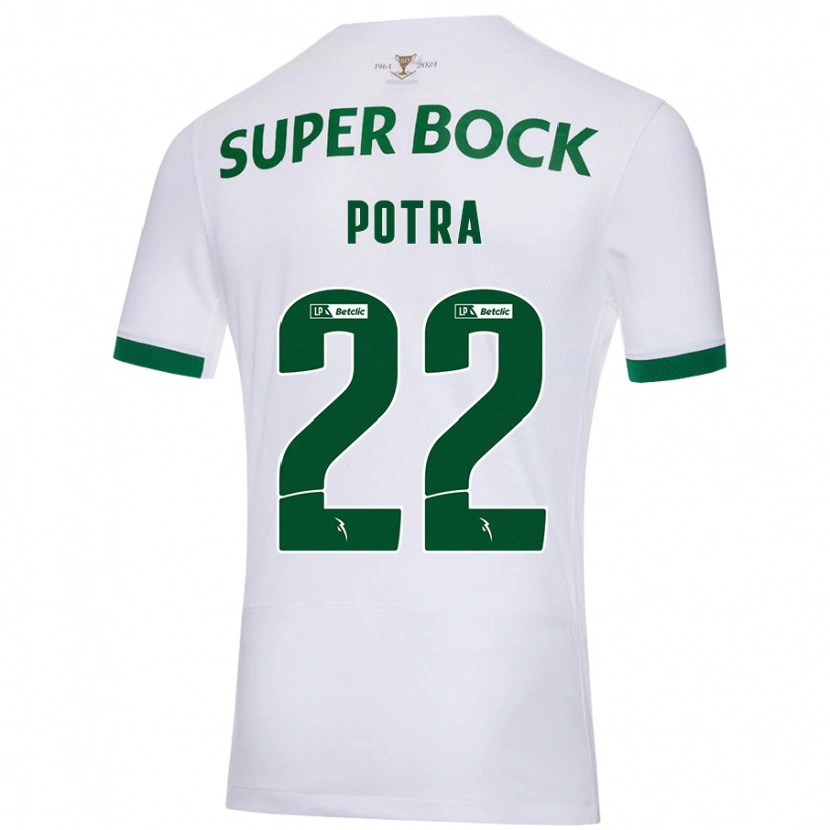 Danxen Kvinder Catarina Sofia Branco Potra #22 Hvid Grøn Udebane Spillertrøjer 2024/25 Trøje T-Shirt