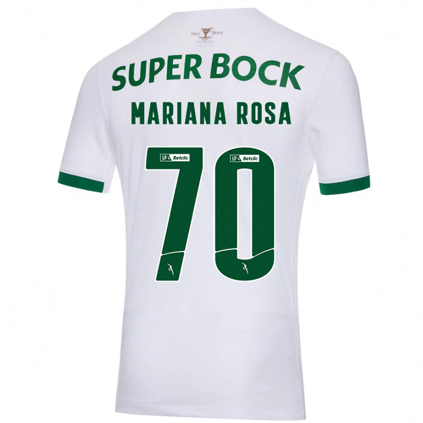 Danxen Kvinder Mariana Silva Pinto Vilaça Da Rosa #70 Hvid Grøn Udebane Spillertrøjer 2024/25 Trøje T-Shirt