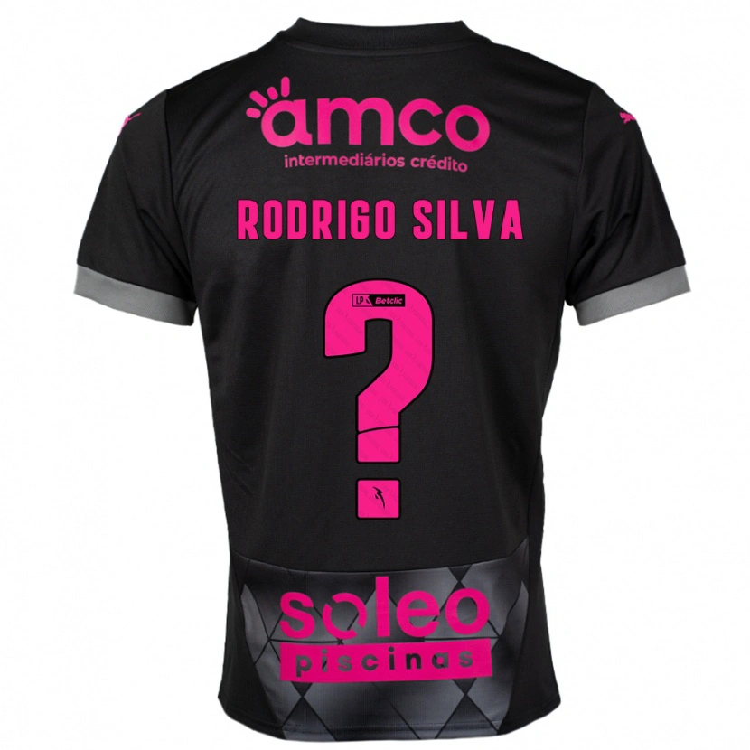 Danxen Kvinder Rodrigo Silva #0 Sort Pink Udebane Spillertrøjer 2024/25 Trøje T-Shirt