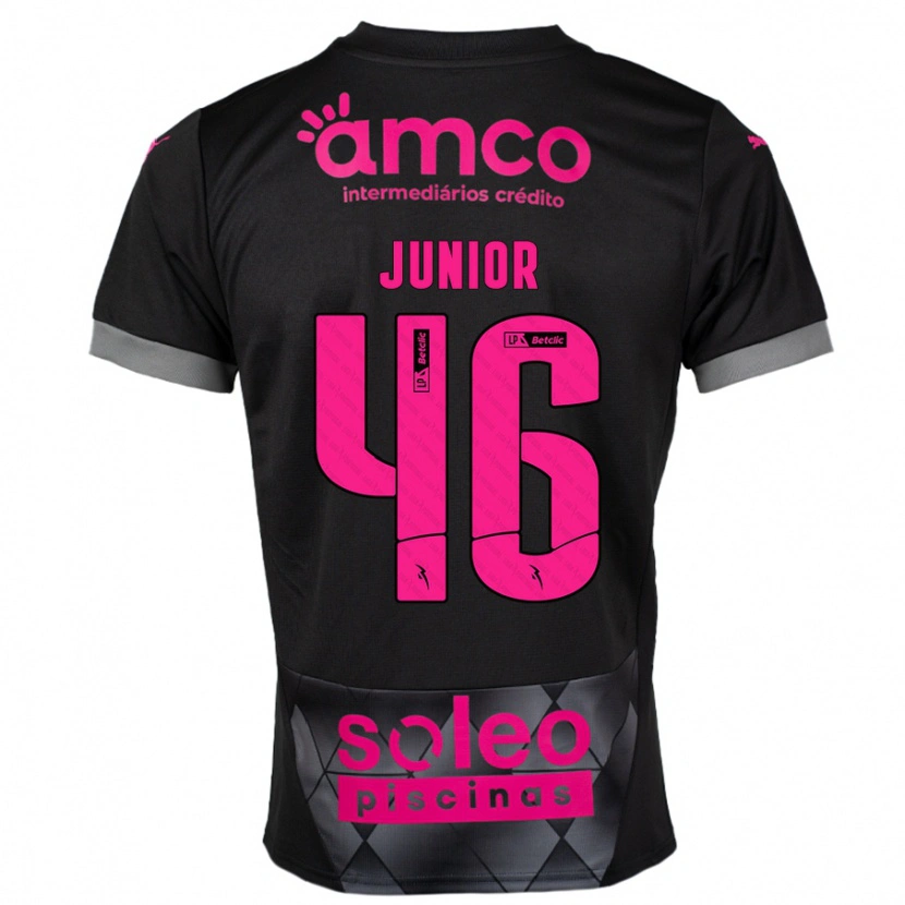 Danxen Kvinder Mário Junior #46 Sort Pink Udebane Spillertrøjer 2024/25 Trøje T-Shirt