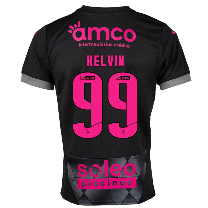 Danxen Kvinder Kauan Kelvin #99 Sort Pink Udebane Spillertrøjer 2024/25 Trøje T-Shirt
