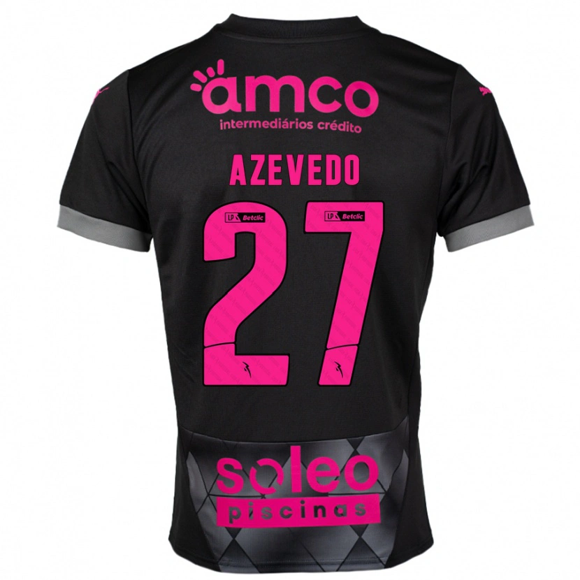Danxen Kvinder Mariana Azevedo #27 Sort Pink Udebane Spillertrøjer 2024/25 Trøje T-Shirt