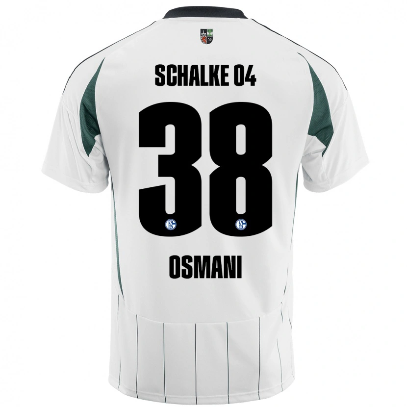 Danxen Kvinder Tristan Osmani #38 Hvid Grøn Udebane Spillertrøjer 2024/25 Trøje T-Shirt