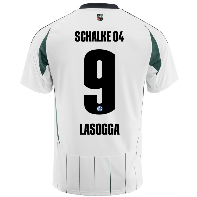 Danxen Kvinder Pierre-Michel Lasogga #9 Hvid Grøn Udebane Spillertrøjer 2024/25 Trøje T-Shirt