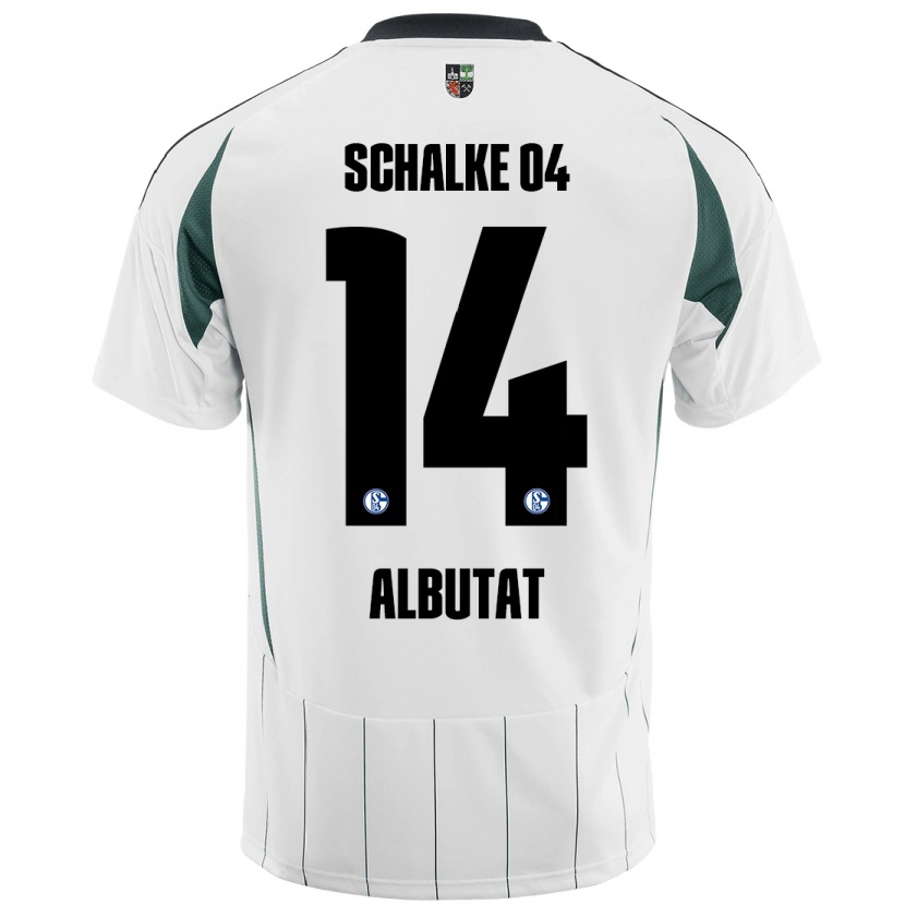 Danxen Kvinder Tim Albutat #14 Hvid Grøn Udebane Spillertrøjer 2024/25 Trøje T-Shirt