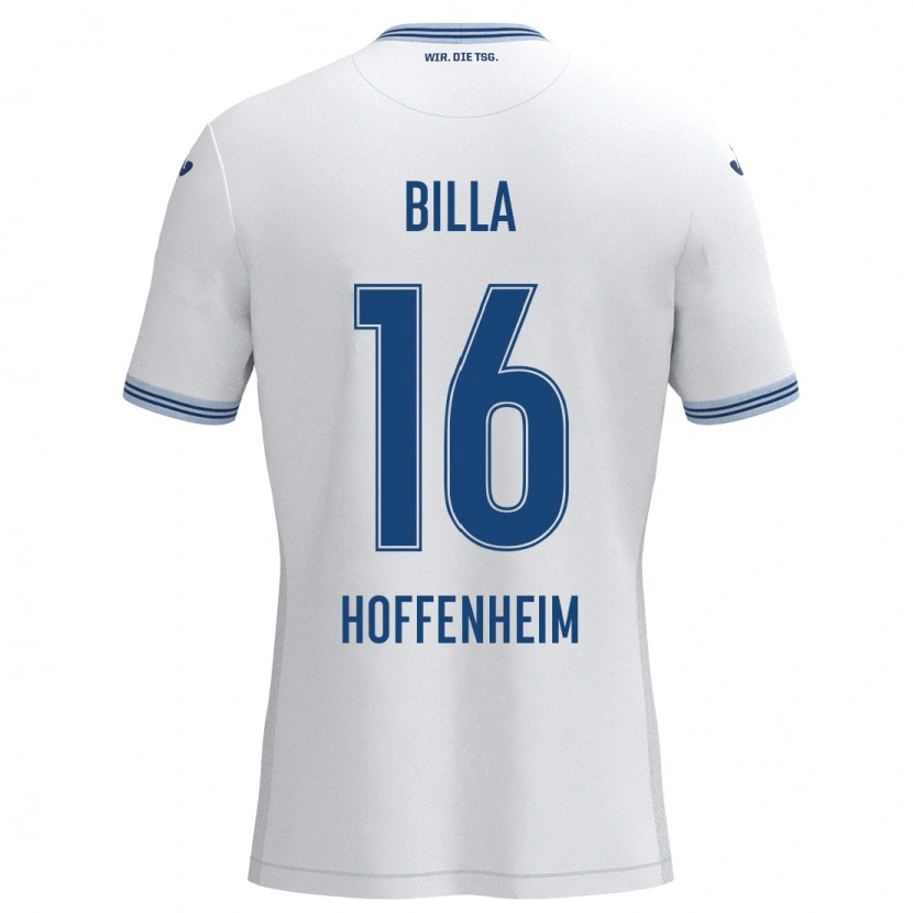Danxen Kvinder Nicole Billa #16 Hvid Blå Udebane Spillertrøjer 2024/25 Trøje T-Shirt