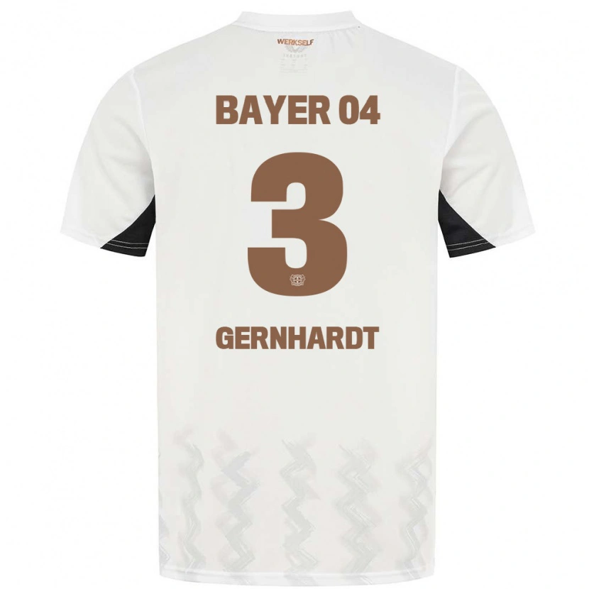 Danxen Kvinder Nils Gernhardt #3 Hvid Sort Udebane Spillertrøjer 2024/25 Trøje T-Shirt
