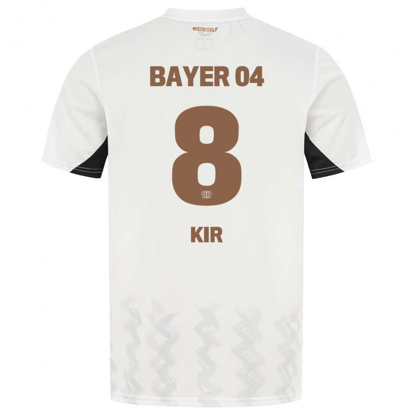 Danxen Kvinder Burak Kir #8 Hvid Sort Udebane Spillertrøjer 2024/25 Trøje T-Shirt