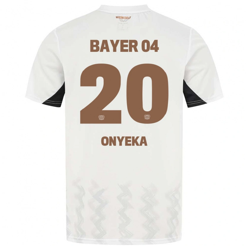 Danxen Kvinder Francis Onyeka #20 Hvid Sort Udebane Spillertrøjer 2024/25 Trøje T-Shirt