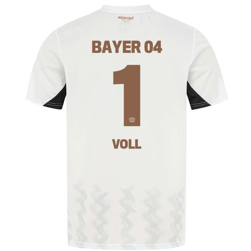 Danxen Kvinder Charlotte Voll #1 Hvid Sort Udebane Spillertrøjer 2024/25 Trøje T-Shirt