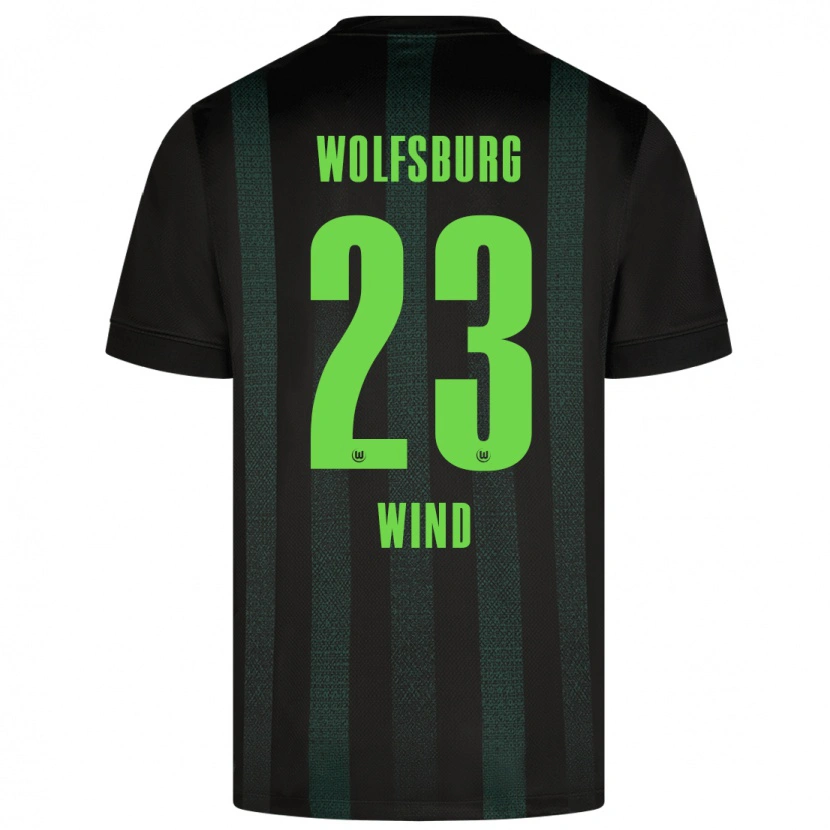 Danxen Kvinder Jonas Wind #23 Mørkegrøn Udebane Spillertrøjer 2024/25 Trøje T-Shirt