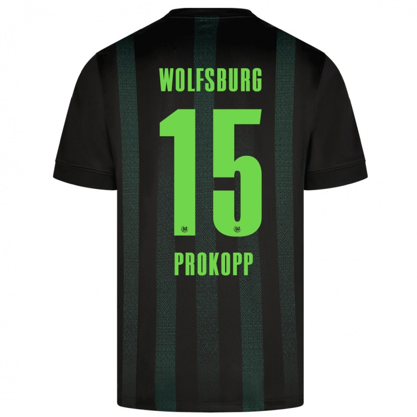 Danxen Kvinder Oskar Prokopp #15 Mørkegrøn Udebane Spillertrøjer 2024/25 Trøje T-Shirt