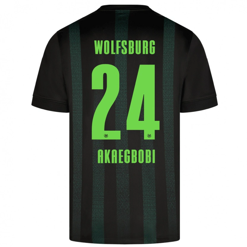 Danxen Kvinder Jonathan Akaegbobi #24 Mørkegrøn Udebane Spillertrøjer 2024/25 Trøje T-Shirt