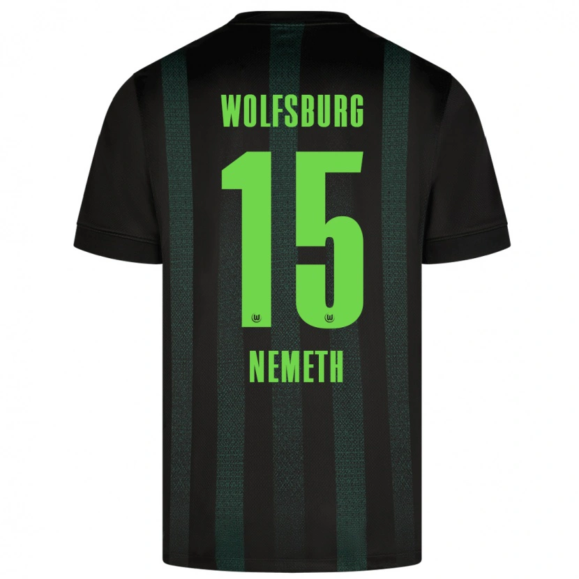 Danxen Kvinder Diána Németh #15 Mørkegrøn Udebane Spillertrøjer 2024/25 Trøje T-Shirt
