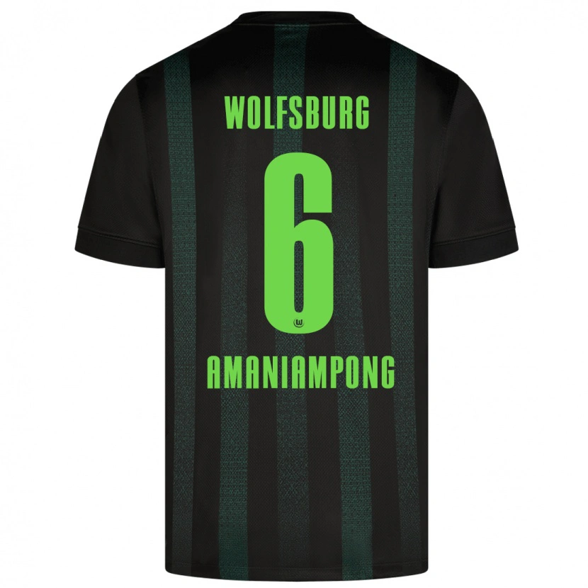 Danxen Kvinder Marces Amaniampong #6 Mørkegrøn Udebane Spillertrøjer 2024/25 Trøje T-Shirt