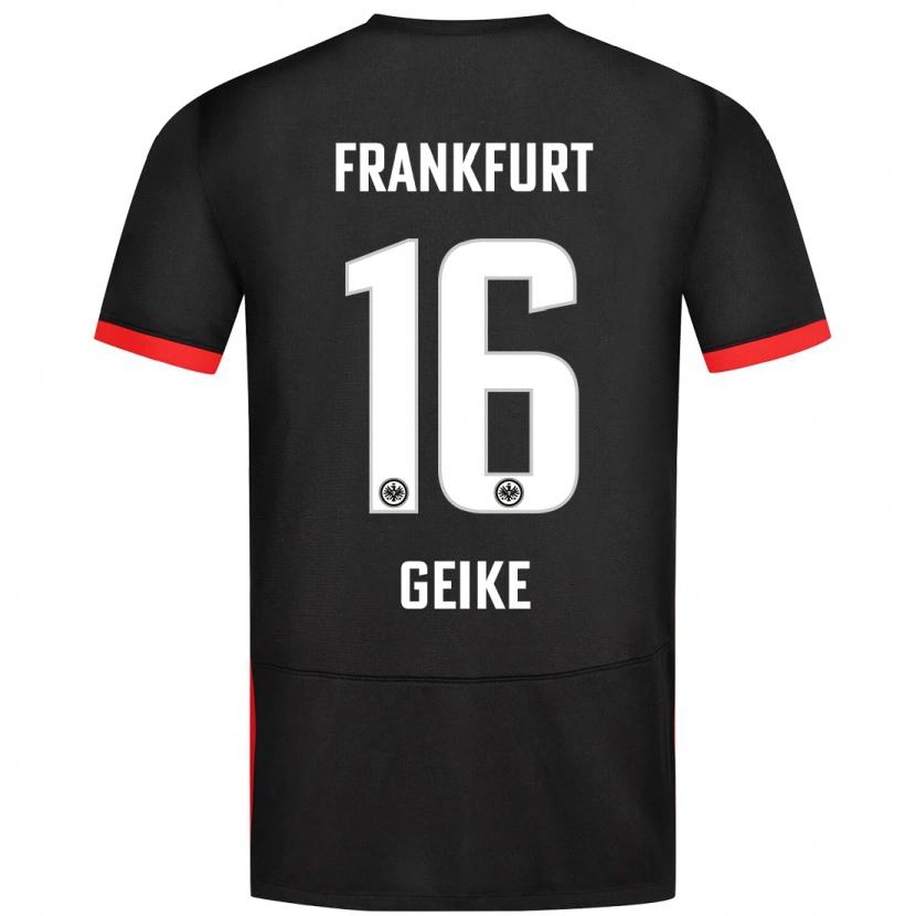 Danxen Kvinder Jonah Geike #16 Sort Udebane Spillertrøjer 2024/25 Trøje T-Shirt