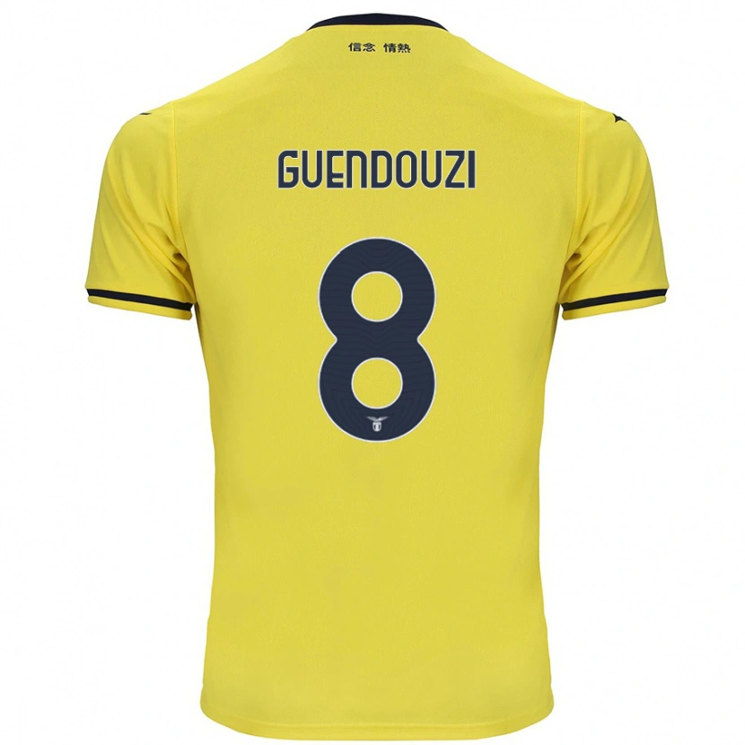 Danxen Kvinder Mattéo Guendouzi #8 Gul Udebane Spillertrøjer 2024/25 Trøje T-Shirt
