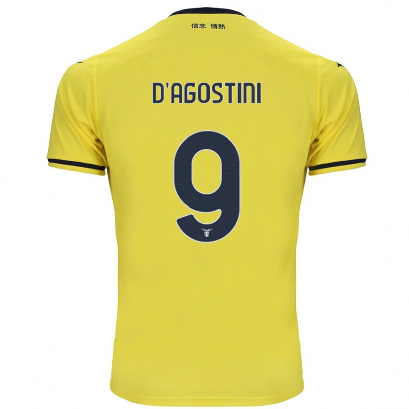 Danxen Kvinder Lorenzo D'agostini #9 Gul Udebane Spillertrøjer 2024/25 Trøje T-Shirt