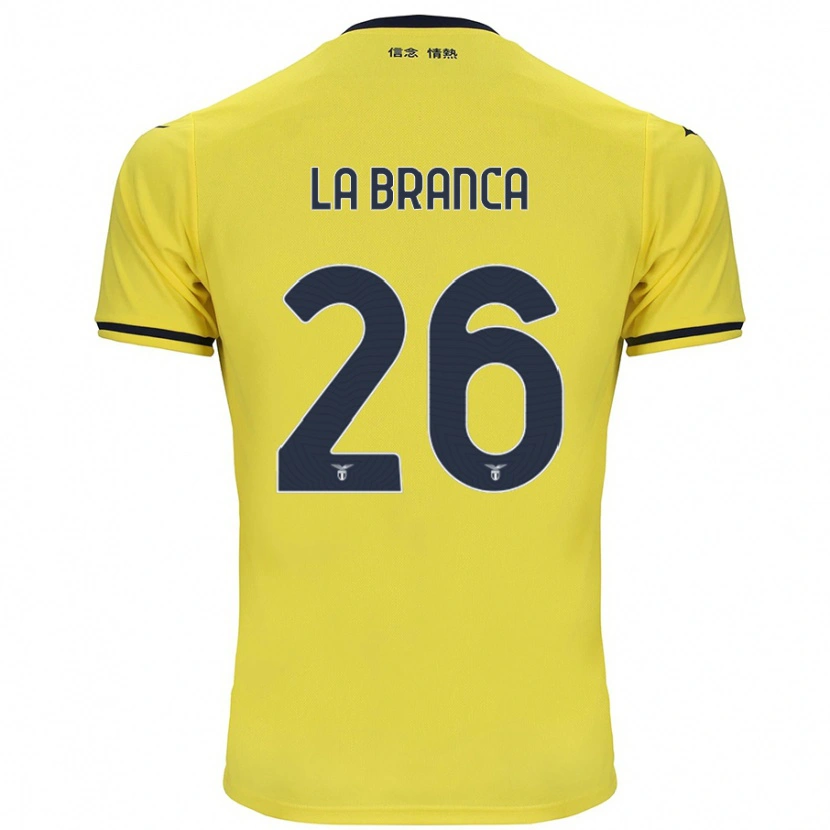 Danxen Kvinder Ruggero La Branca #26 Gul Udebane Spillertrøjer 2024/25 Trøje T-Shirt