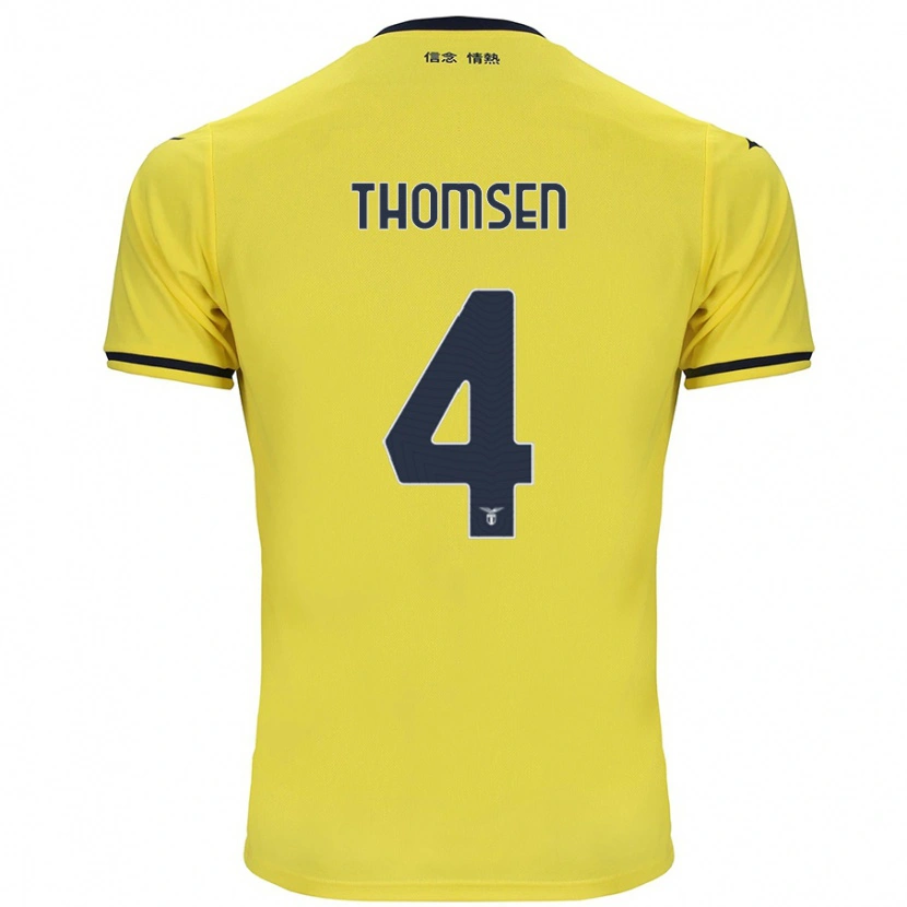 Danxen Kvinder Maria Møller Thomsen #4 Gul Udebane Spillertrøjer 2024/25 Trøje T-Shirt