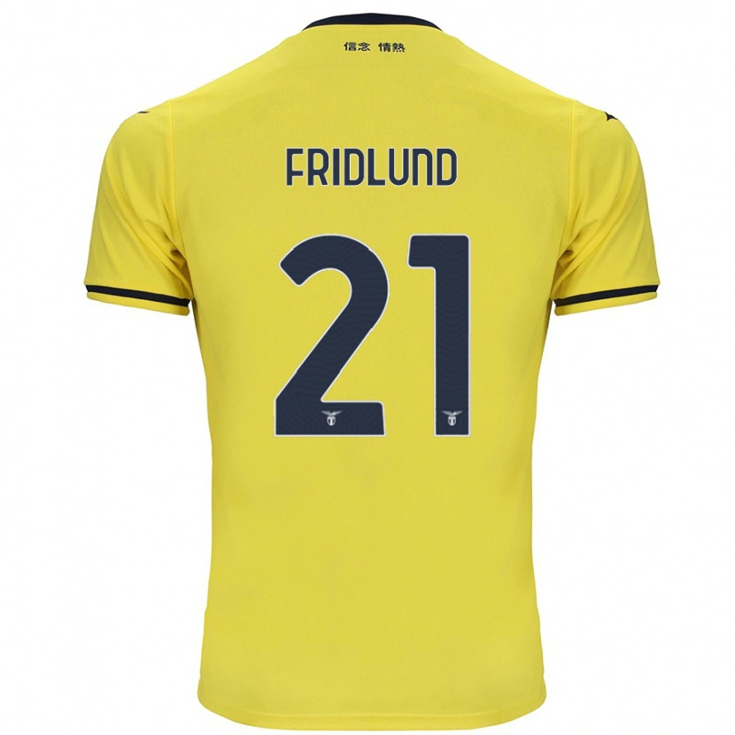 Danxen Kvinder Johanne Fridlund #21 Gul Udebane Spillertrøjer 2024/25 Trøje T-Shirt
