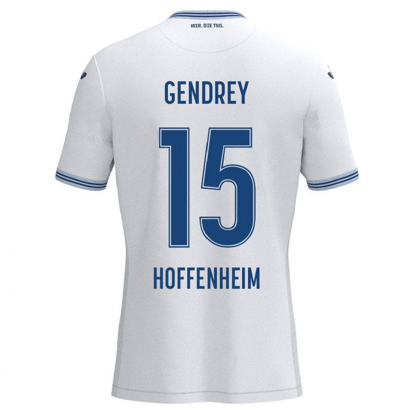 Danxen Kvinder Valentin Gendrey #15 Hvid Sort Udebane Spillertrøjer 2024/25 Trøje T-Shirt