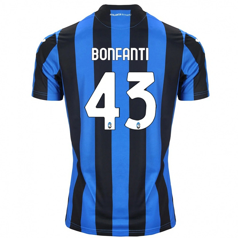 Danxen Børn Giovanni Bonfanti #43 Blå Sort Hjemmebane Spillertrøjer 2024/25 Trøje T-Shirt