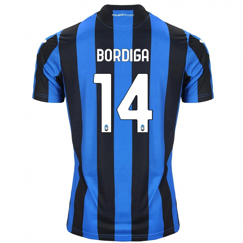 Danxen Børn Michele Bordiga #14 Blå Sort Hjemmebane Spillertrøjer 2024/25 Trøje T-Shirt