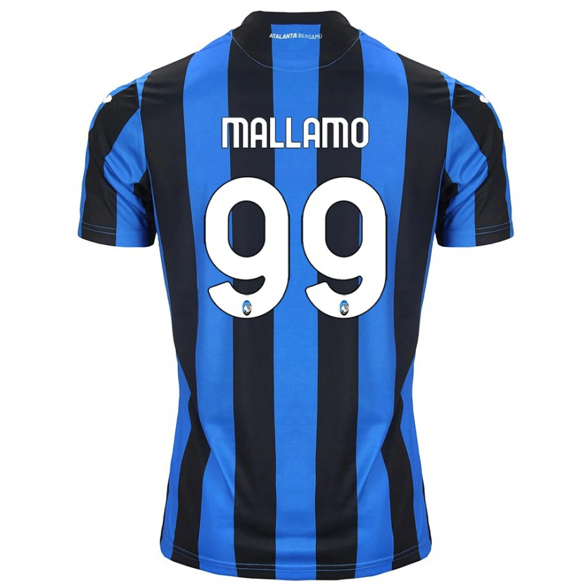 Danxen Børn Alessandro Mallamo #99 Blå Sort Hjemmebane Spillertrøjer 2024/25 Trøje T-Shirt