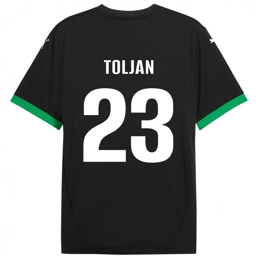 Danxen Børn Jeremy Toljan #23 Sort Mørkegrøn Hjemmebane Spillertrøjer 2024/25 Trøje T-Shirt