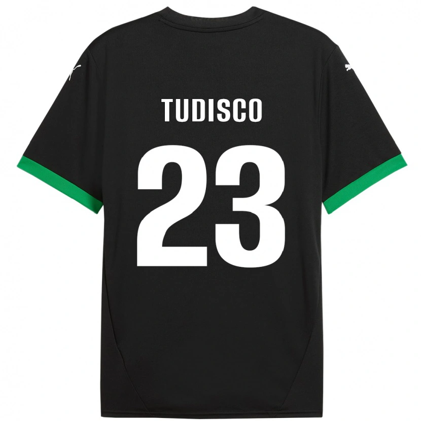 Danxen Børn Giorgia Tudisco #23 Sort Mørkegrøn Hjemmebane Spillertrøjer 2024/25 Trøje T-Shirt