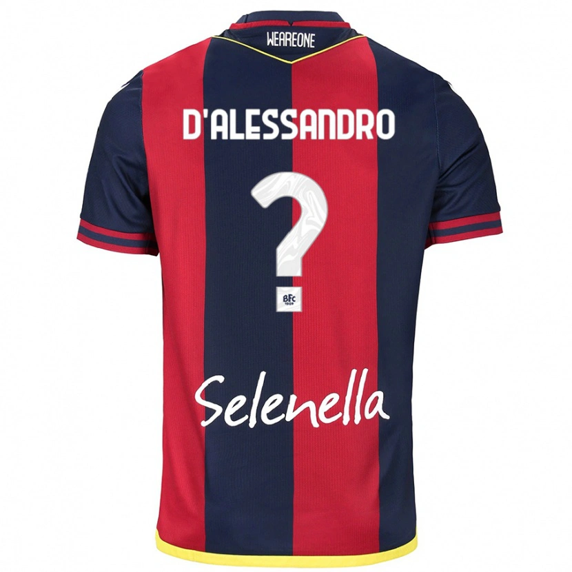 Danxen Børn Giuliano D'alessandro #0 Rød Kongeblå Hjemmebane Spillertrøjer 2024/25 Trøje T-Shirt