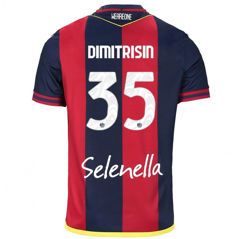 Danxen Børn Danila Dimitrișin #35 Rød Kongeblå Hjemmebane Spillertrøjer 2024/25 Trøje T-Shirt