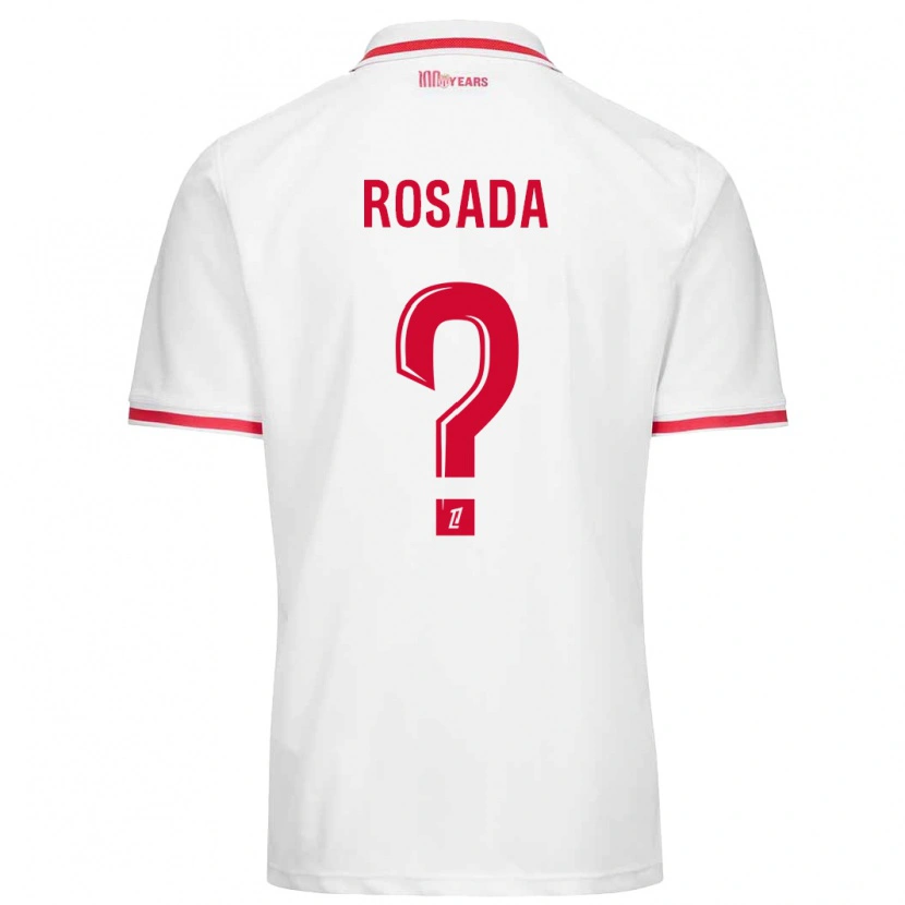 Danxen Børn Riley Rosada #0 Hvid Rød Hjemmebane Spillertrøjer 2024/25 Trøje T-Shirt