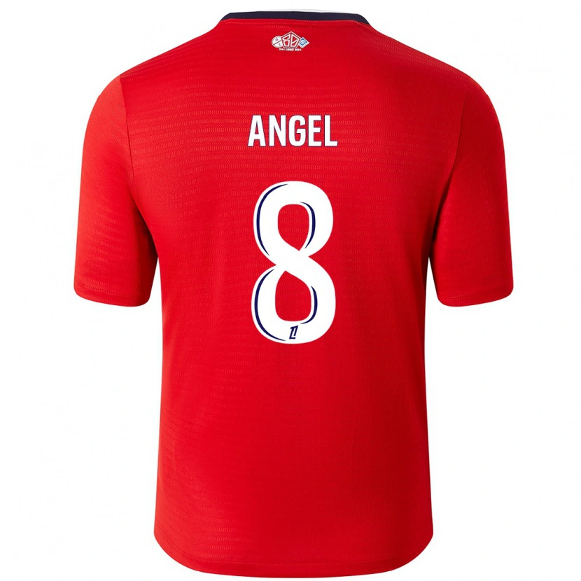 Danxen Børn Angel Gomes #8 Rød Hvid Hjemmebane Spillertrøjer 2024/25 Trøje T-Shirt
