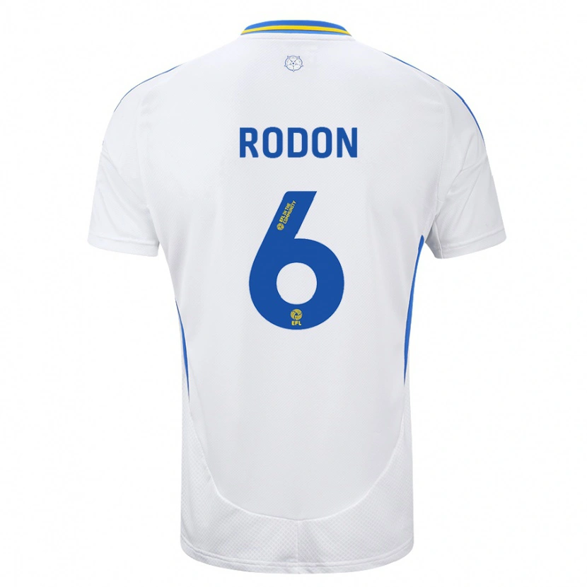 Danxen Børn Joe Rodon #6 Hvid Blå Hjemmebane Spillertrøjer 2024/25 Trøje T-Shirt