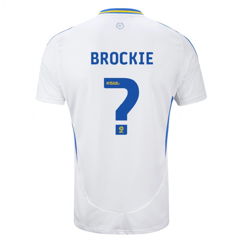Danxen Børn Devon Brockie #0 Hvid Blå Hjemmebane Spillertrøjer 2024/25 Trøje T-Shirt