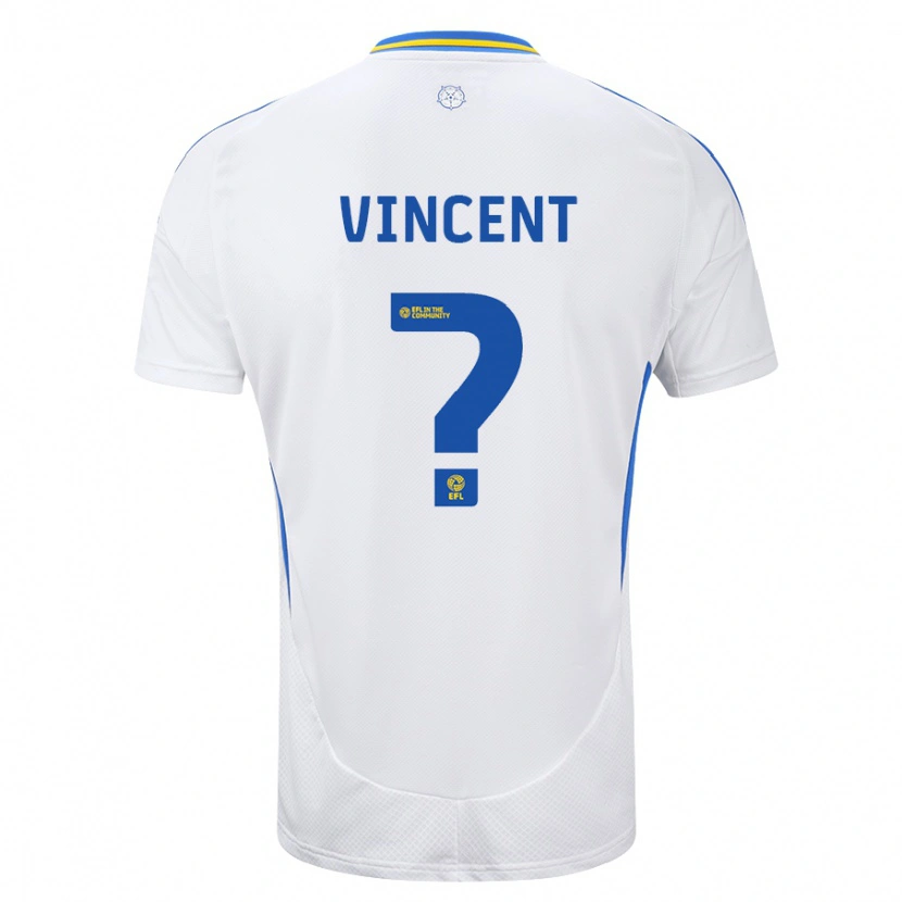 Danxen Børn Harvey Vincent #0 Hvid Blå Hjemmebane Spillertrøjer 2024/25 Trøje T-Shirt