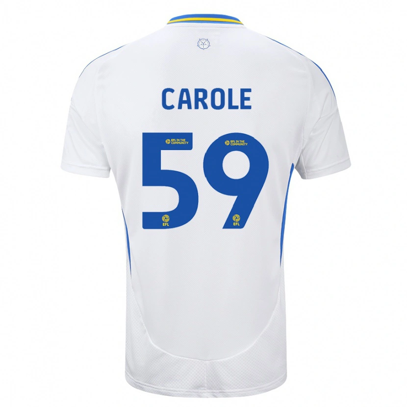 Danxen Børn Keenan Carole #59 Hvid Blå Hjemmebane Spillertrøjer 2024/25 Trøje T-Shirt