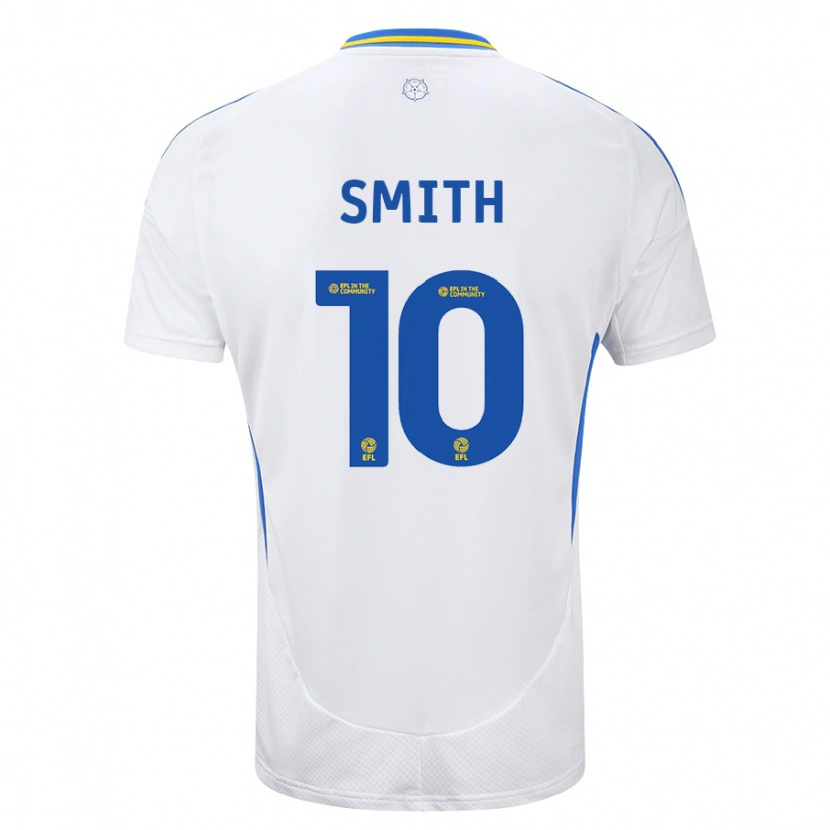 Danxen Børn Kathryn Smith #10 Hvid Blå Hjemmebane Spillertrøjer 2024/25 Trøje T-Shirt