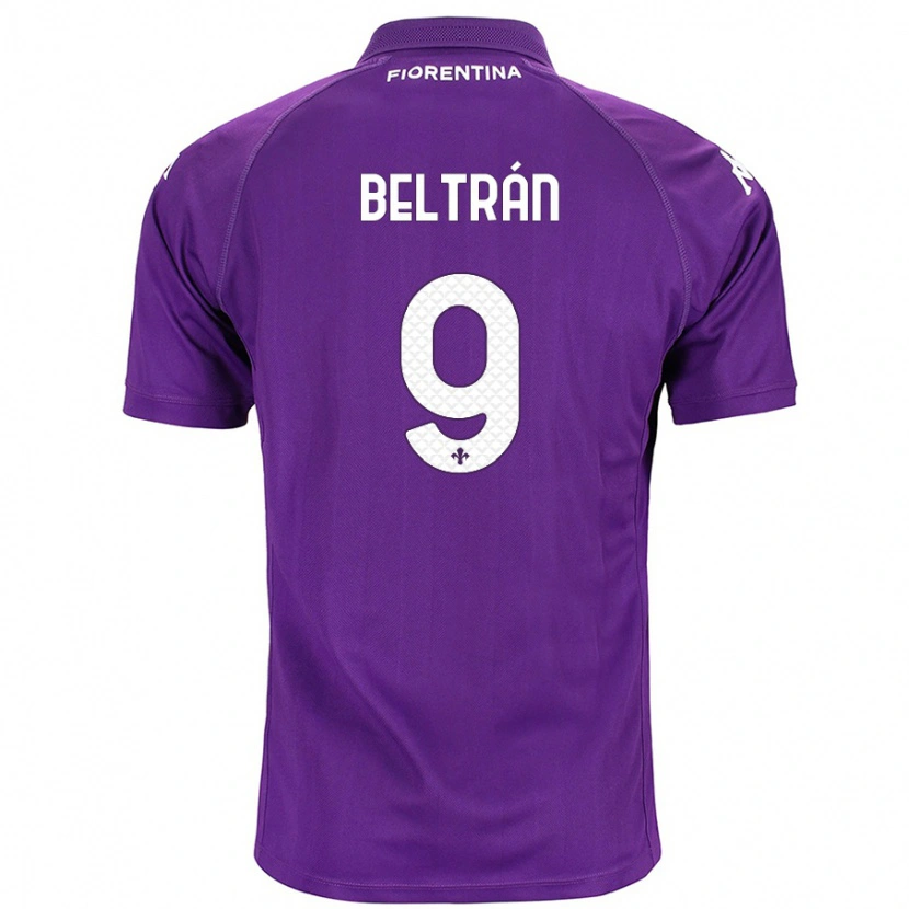 Danxen Børn Lucas Beltrán #9 Lilla Hjemmebane Spillertrøjer 2024/25 Trøje T-Shirt