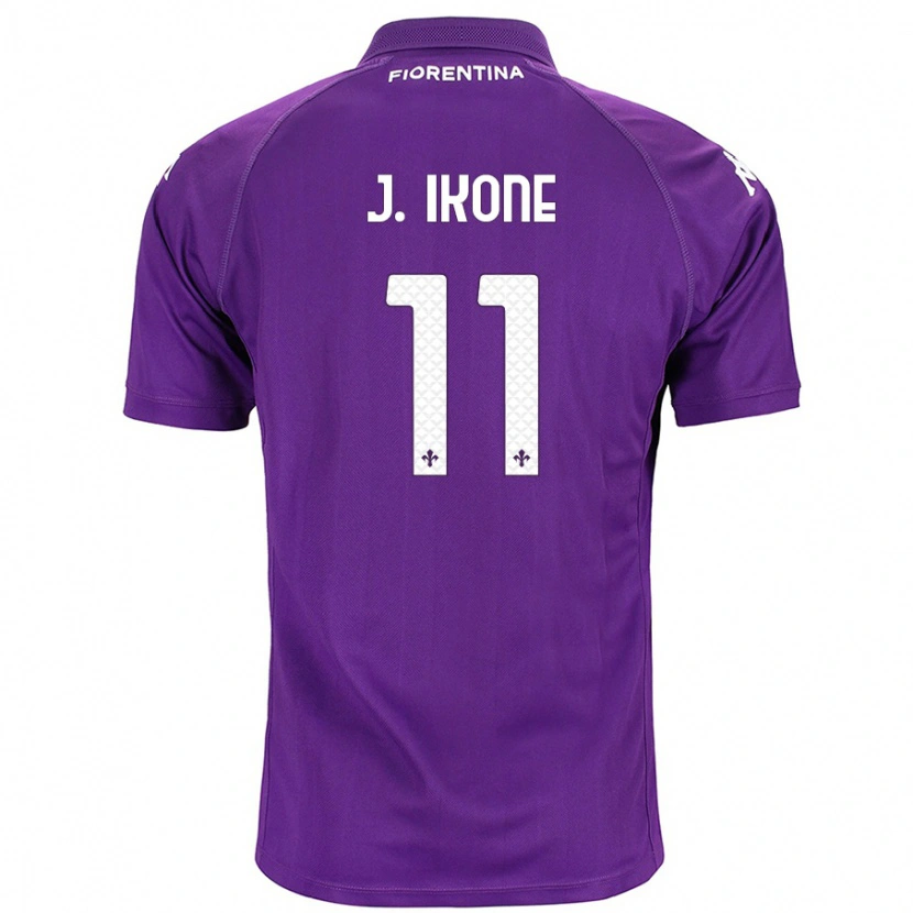 Danxen Børn Jonathan Ikoné #11 Lilla Hjemmebane Spillertrøjer 2024/25 Trøje T-Shirt